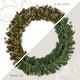 preview thumbnail 5 of 8, National Tree Company 48 in. Wintry Pine® Wreath with 22 Cones, 44 Red Berries, Snowflakes & 200 Clear Lights-UL-408 Tips