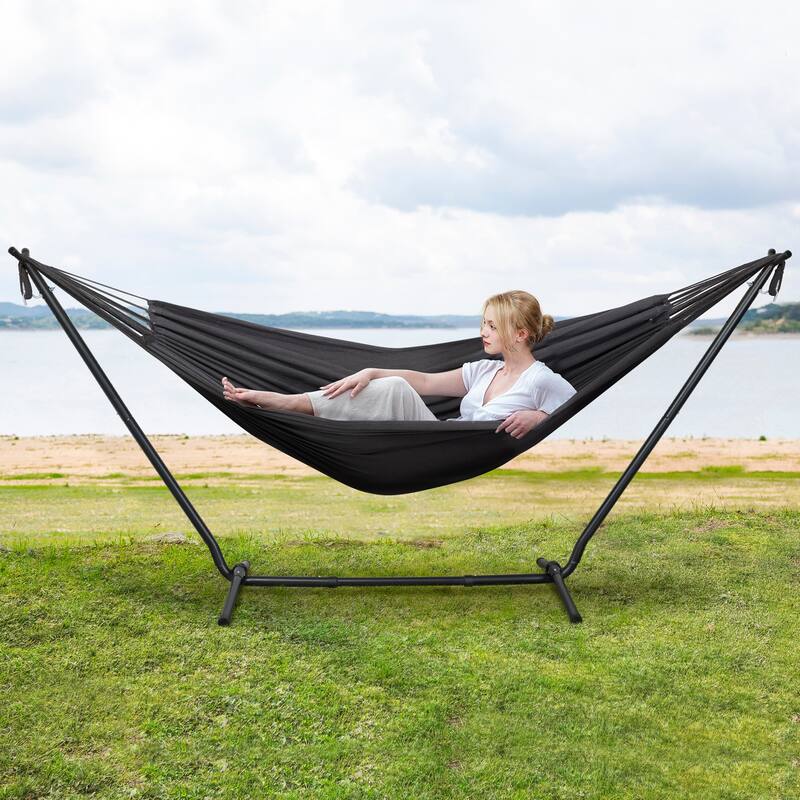10.7 ft. 2-Person Brazilian-Style hammock with Stand - Convertible