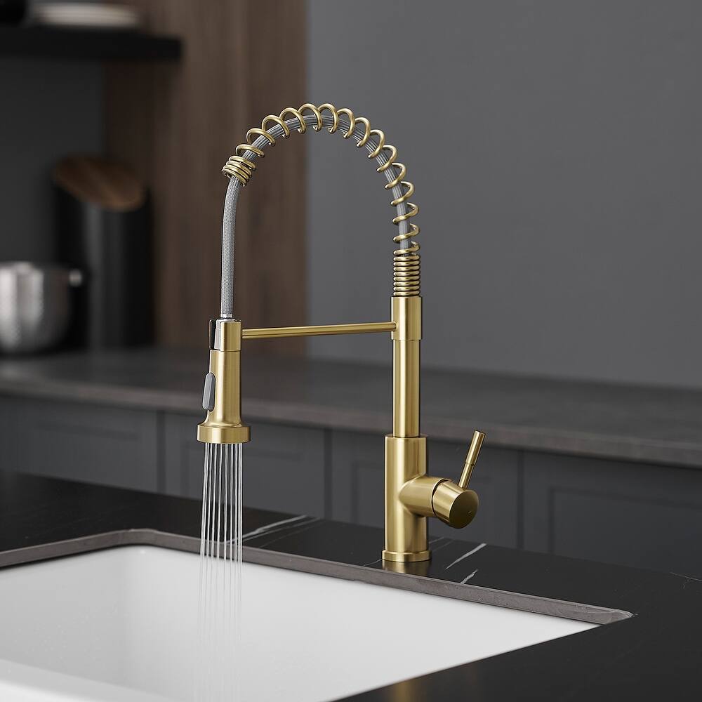 Single Handle Stainless Steel Pull Down Kitchen Faucet