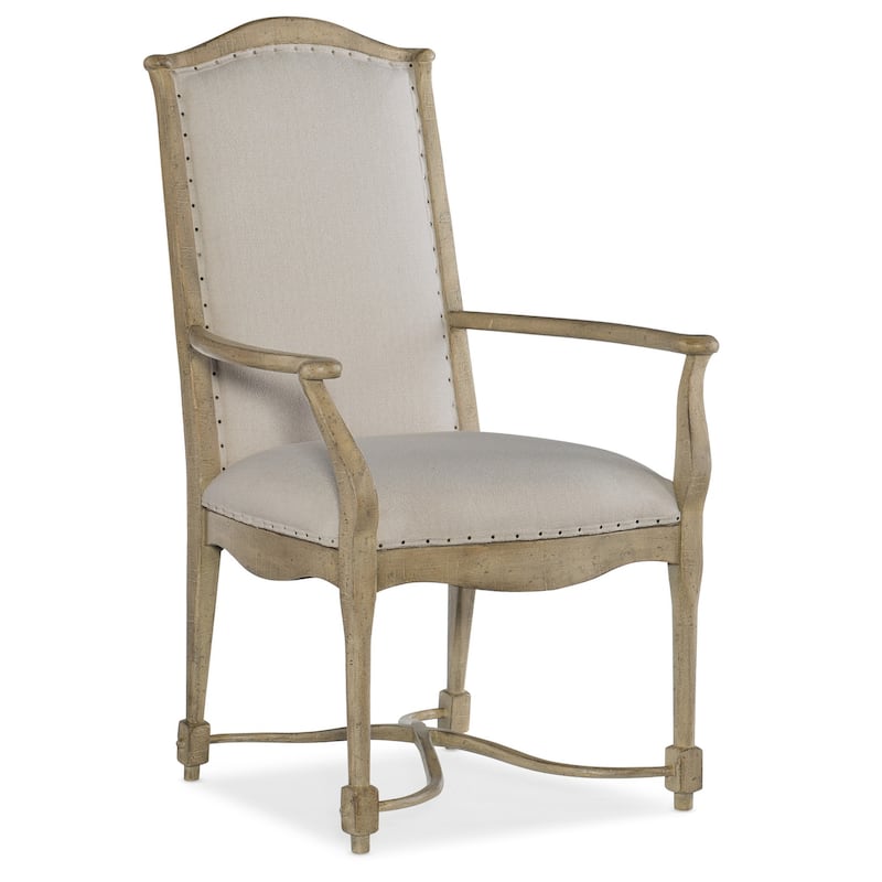 Hooker Furniture 5805-75300-SINGLE Ciao Bella 26" Wide Arm Fabric - Tuscan Cream / Distressed Natural