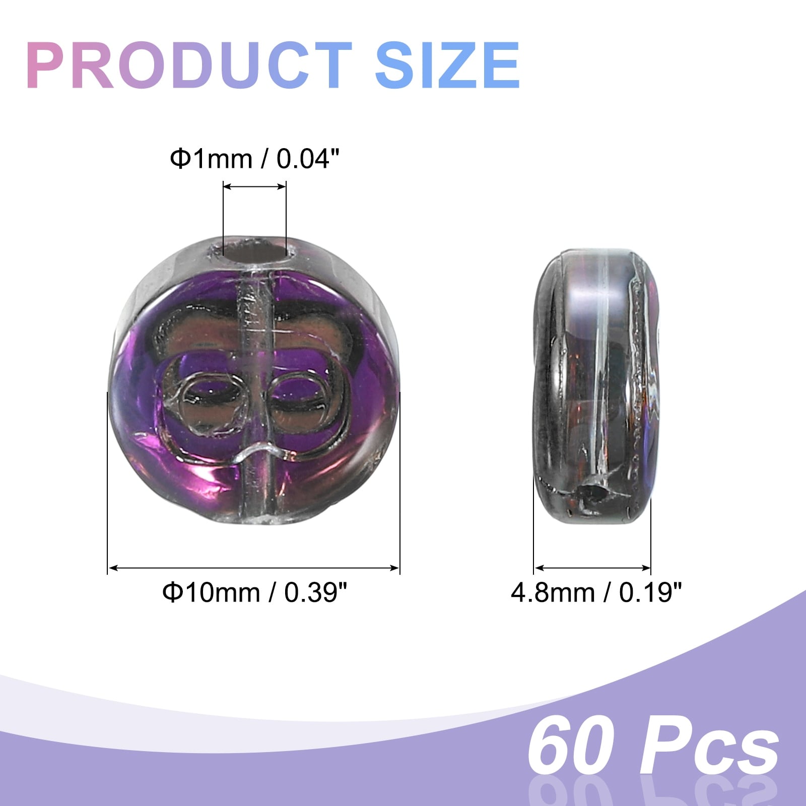 Glass Letter Beads, Flat Round Alphabet Letter Beads Initial Letter Spacer Beads for DIY Bracelet Necklace Earring Jewelry