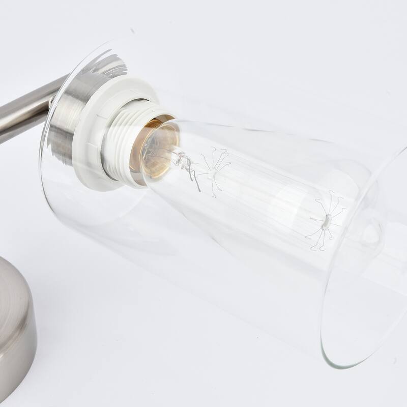 Starsky 2-Light 13inch Modern Bathroom Vanity Light Wall Sconces with Cylinder Glass Shade