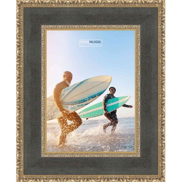 あかねこのは フォトフレーム70 27x36 Distressed/Aged Gold Complete Wood Picture Frame with UV