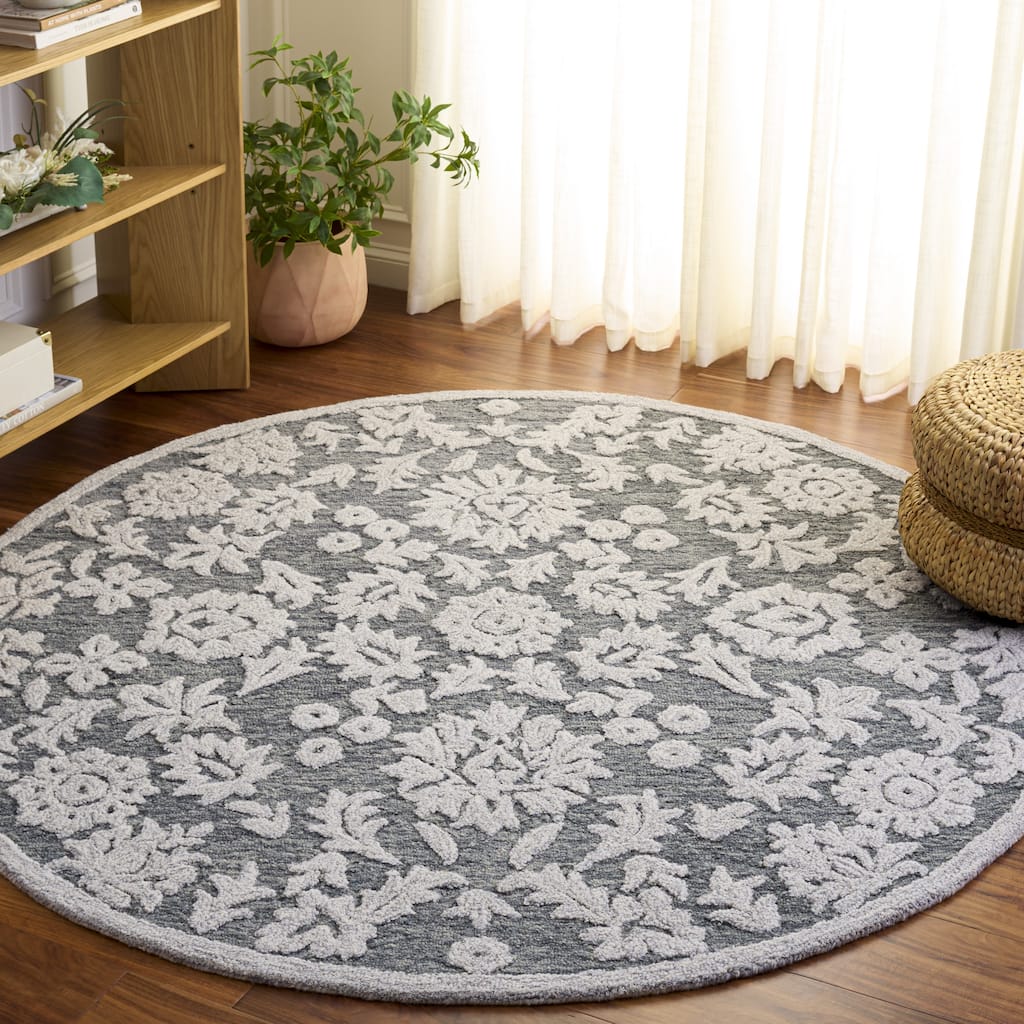 SAFAVIEH Hand-Tufted Blossom Stamenka Traditional Wool Rug