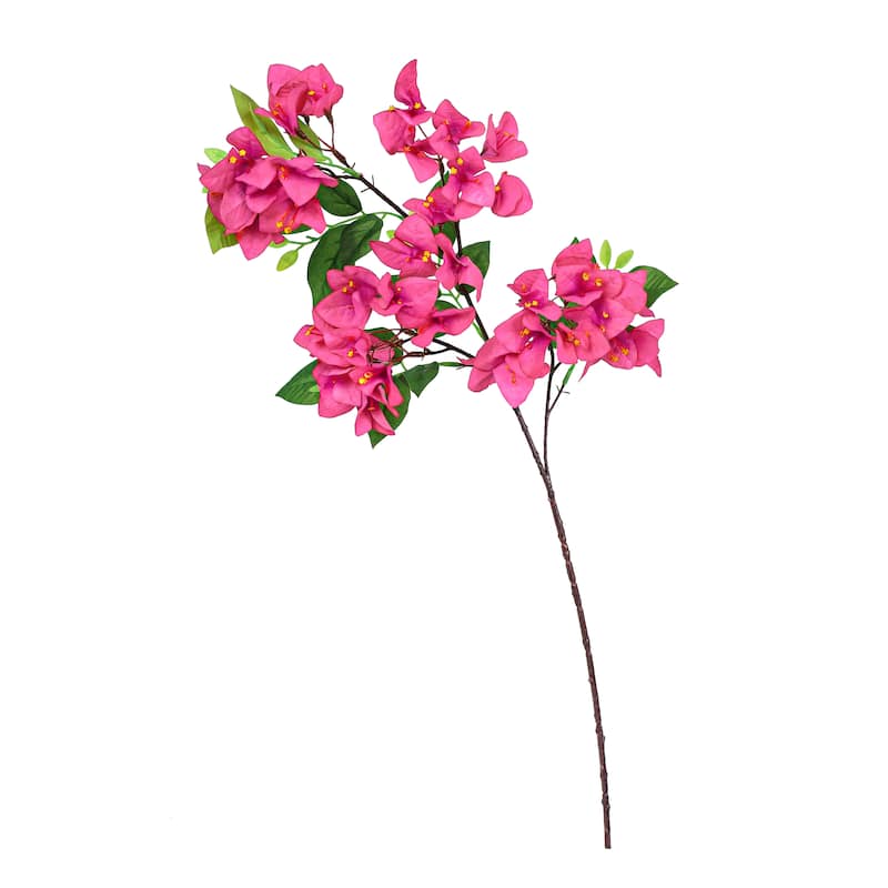 Set of 4 Magenta Artificial Bougainvillea Flower Stem Spray 30in - 30" L x 10" W x 5' DP
