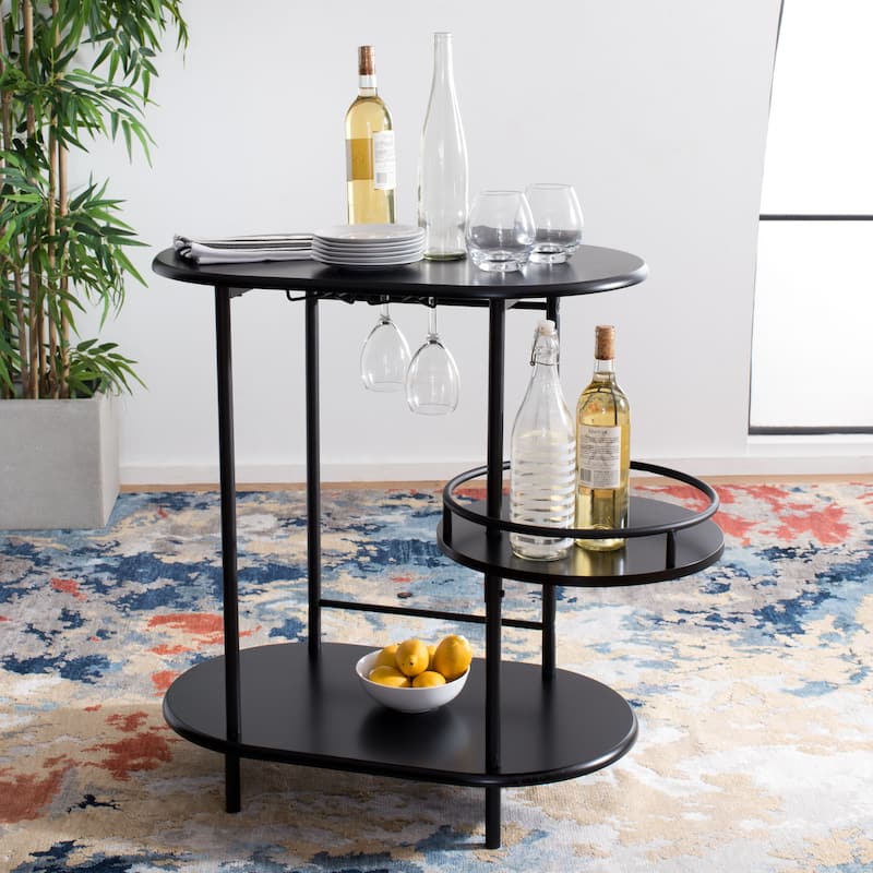 SAFAVIEH Ula 3-Tier Swivel Bar Table - 29.53" W x 17.72" L x 32.76" H - 30"Wx18"Dx33"H