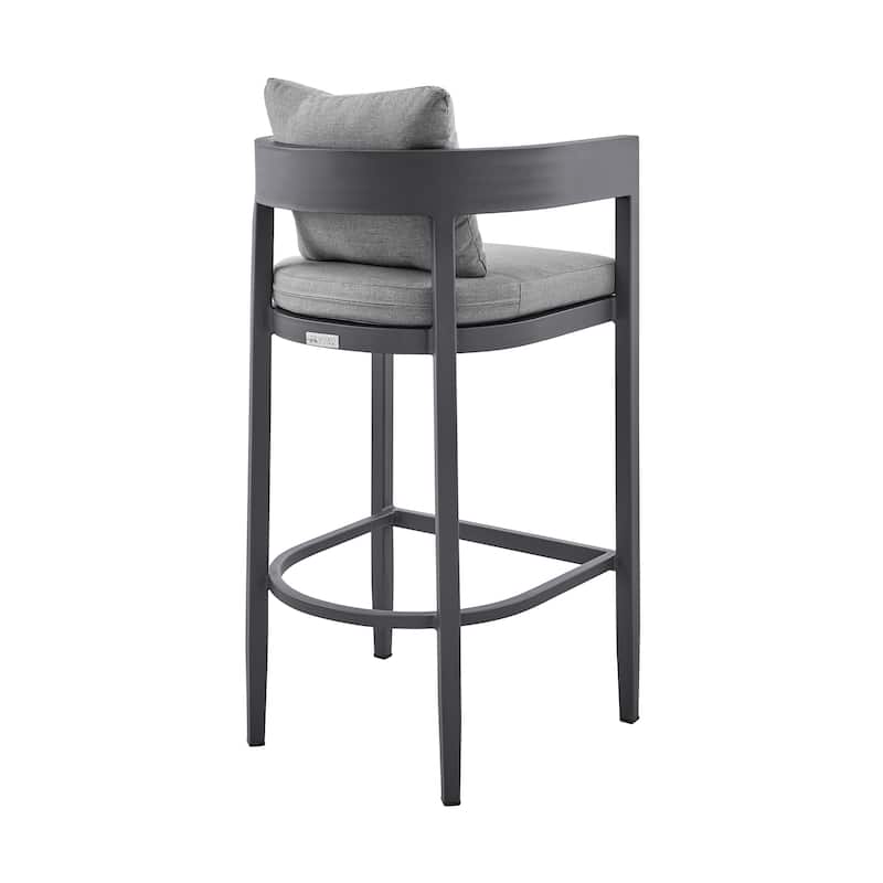 Argiope Modern Aluminum Outdoor Bar Stool