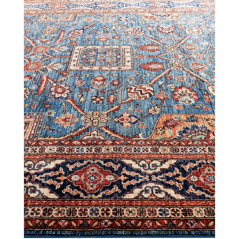 Serapi One-of-a-Kind Hand-Knotted Area Rug - Light Blue, 8' 3" x 9' 11" - 8' 3" x 9' 11"