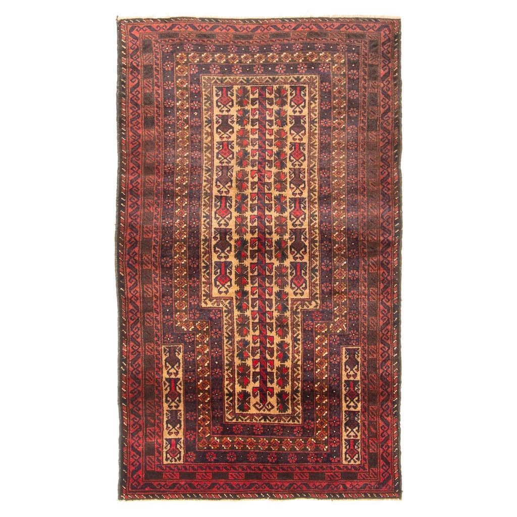 ECARPETGALLERY Hand-knotted Teimani Tan Wool Rug - 2'10 x 4'9