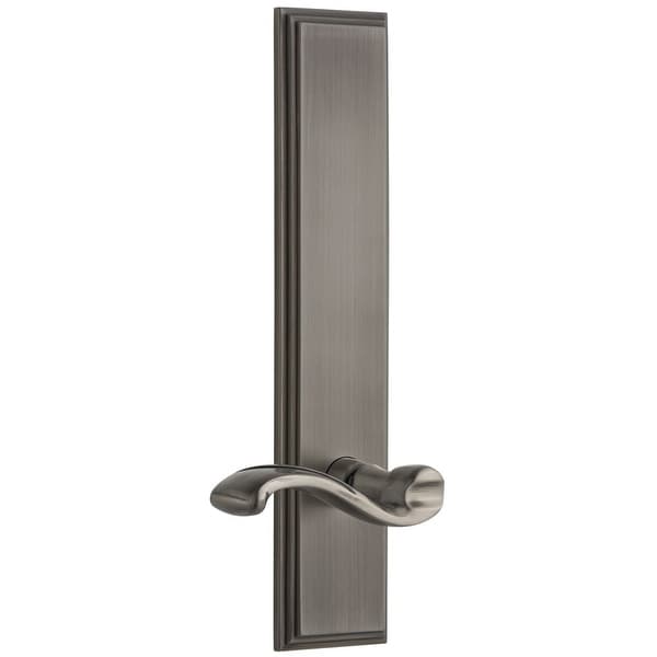 Grandeur CARPRT_TP_DD_NA Carre Solid Brass Rose Dummy Door Lever Lever Set with Portofino Lever