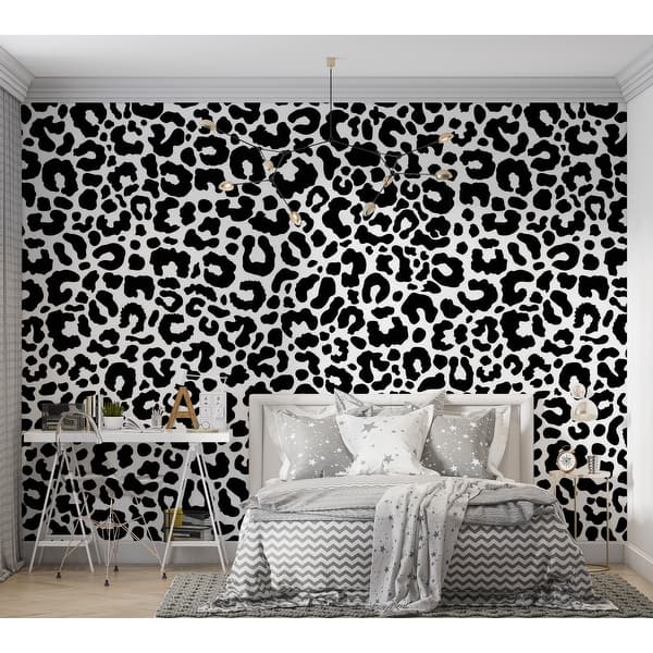 leopard print wallpaper grey