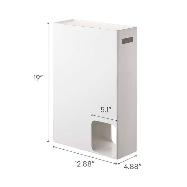 Yamazaki Home Toilet Paper Stocker, Steel, Holds 12 toilet paper rolls, Holds 4.4 lbs