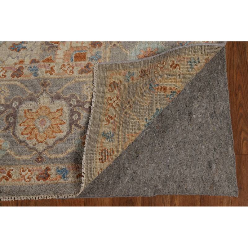 Vegetable Dye Oushak Turkish Area Rug Hand-Knotted Wool Carpet - 8'2" x 9'8"