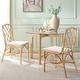 preview thumbnail 2 of 12, SAFAVIEH Chadale Rattan Dining Chair Set of 2, Fully Assembled - 23" W x 18" D x 38" H