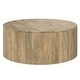 preview thumbnail 18 of 32, WYNDENHALL Hillmount SOLID MANGO WOOD 36 inch Wide Round Contemporary Drum Coffee Table & Fully Assembled - 36"d x 36" w x 14"h