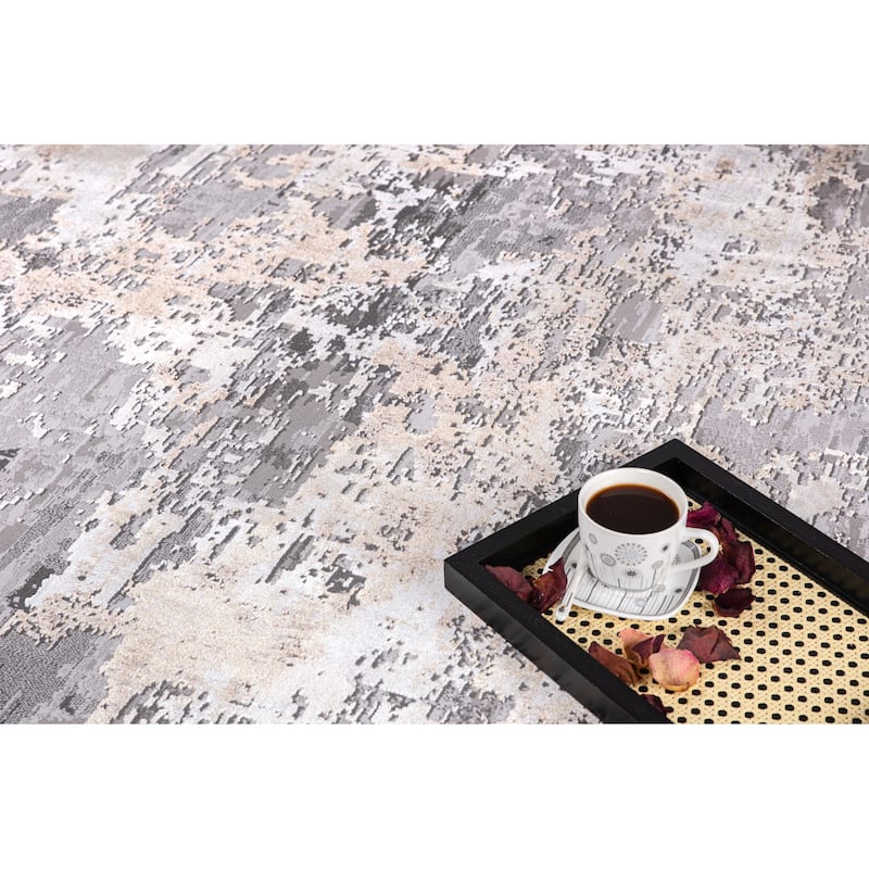 Bowman Transitional Ivory/Gray Area Rug