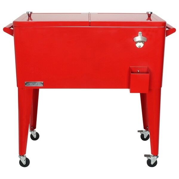 Permasteel 80 Qt. Patio Cooler, Red. Opens flyout.
