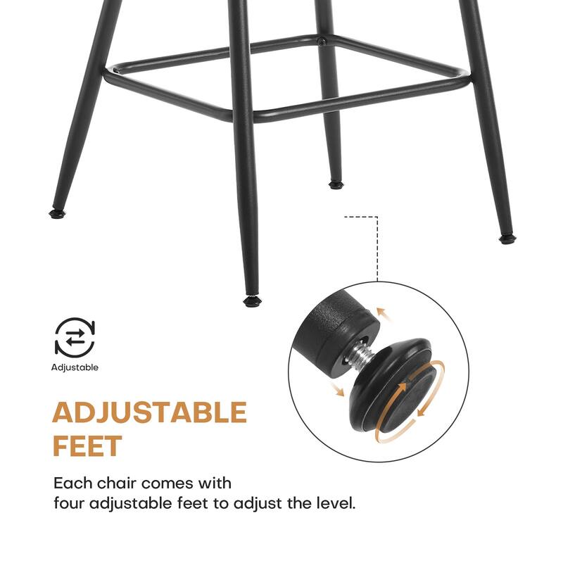 26"/29" Rattan Upholstered Bar Stool /Counter Stools Set of 2/3/4