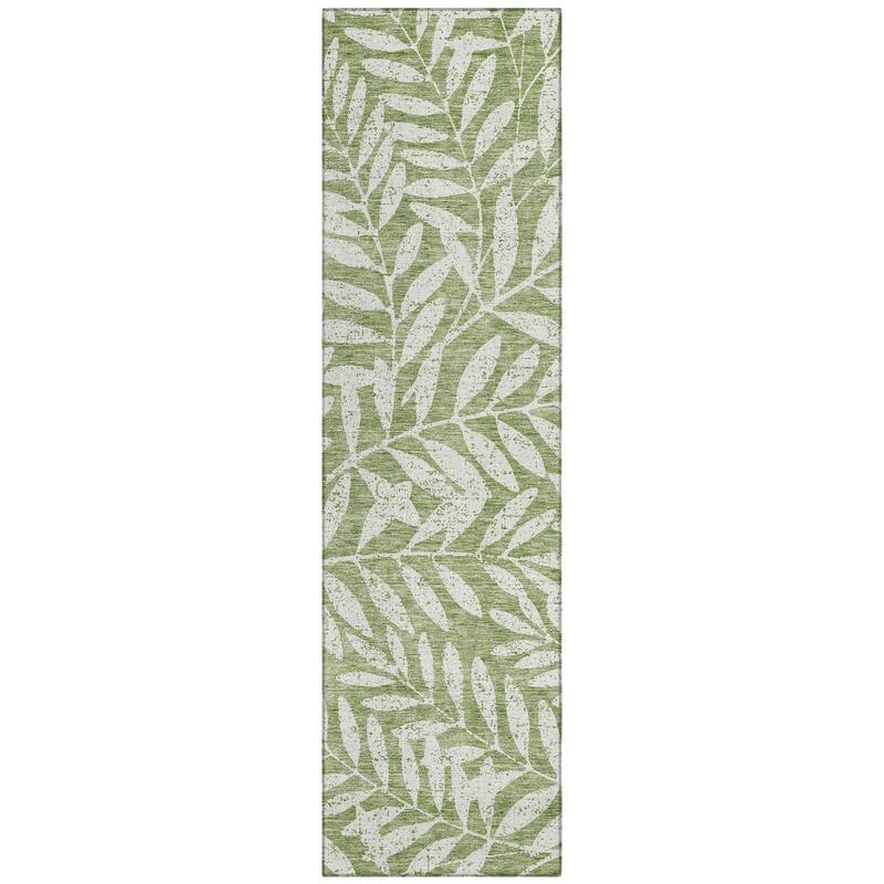 Machine Washable Indoor/ Outdoor Chantille Palm Rug