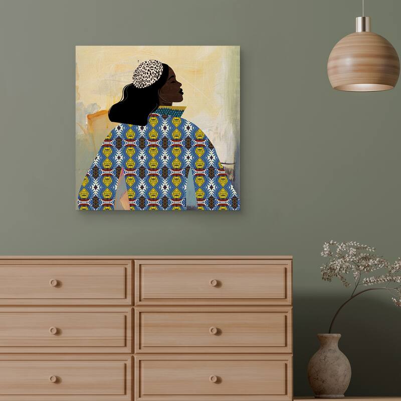 Girlie with Gold by Nikki Chu Canvas Art Print