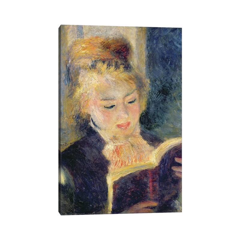 iCanvas "Girl Reading, 1874 " by Pierre-Auguste Renoir Canvas Print