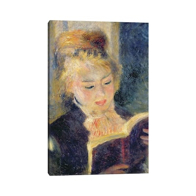 iCanvas "Girl Reading, 1874 " by Pierre-Auguste Renoir Canvas Print