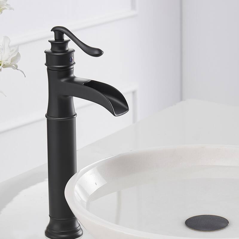 WIZ Waterfall Single Hole Single-Handle Vessel Bathroom Faucet