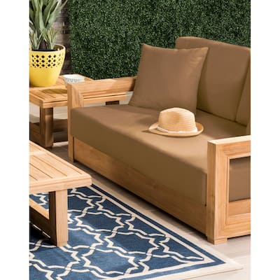 SAFAVIEH Couture Montford Brazilian Teak 2-Seat Bench - 53"W x 36"D x 27"H