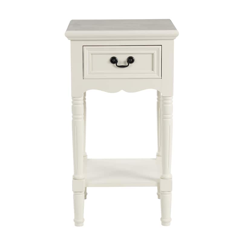 Marble Accent Table with Bronze Metal Legs - Brown - Roche River Decor