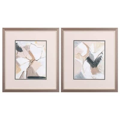Marble Lines S/2 Framed Art Print Under Glass