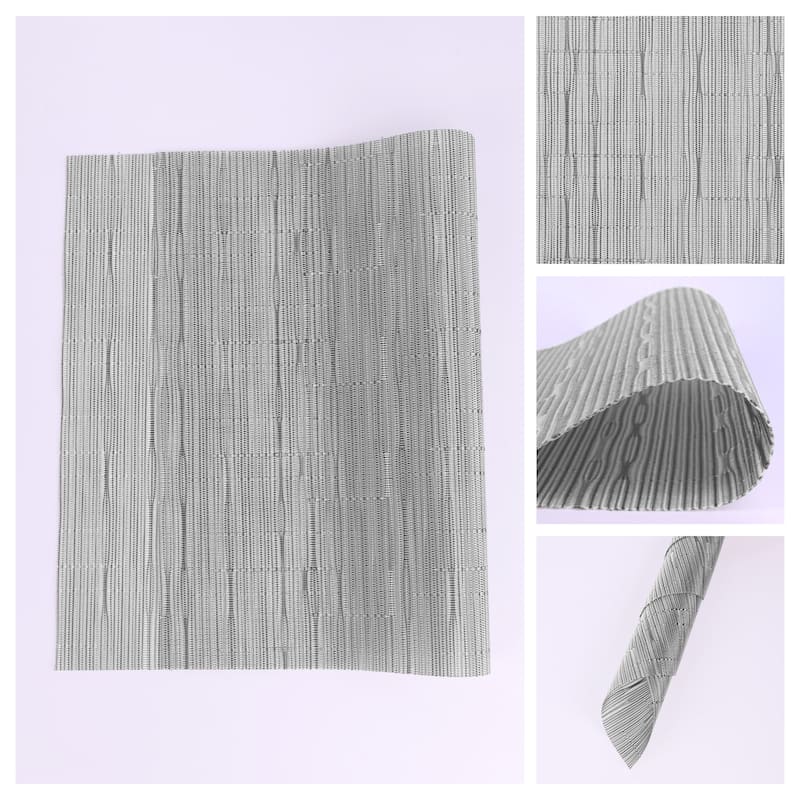 Placemats Set of 6 PVC Placemats for Kitchen Dining Table Washable - 18*12Inch