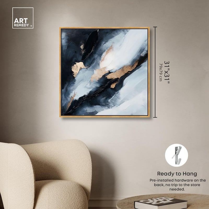 Golden Spark I Canvas by Art Remedy