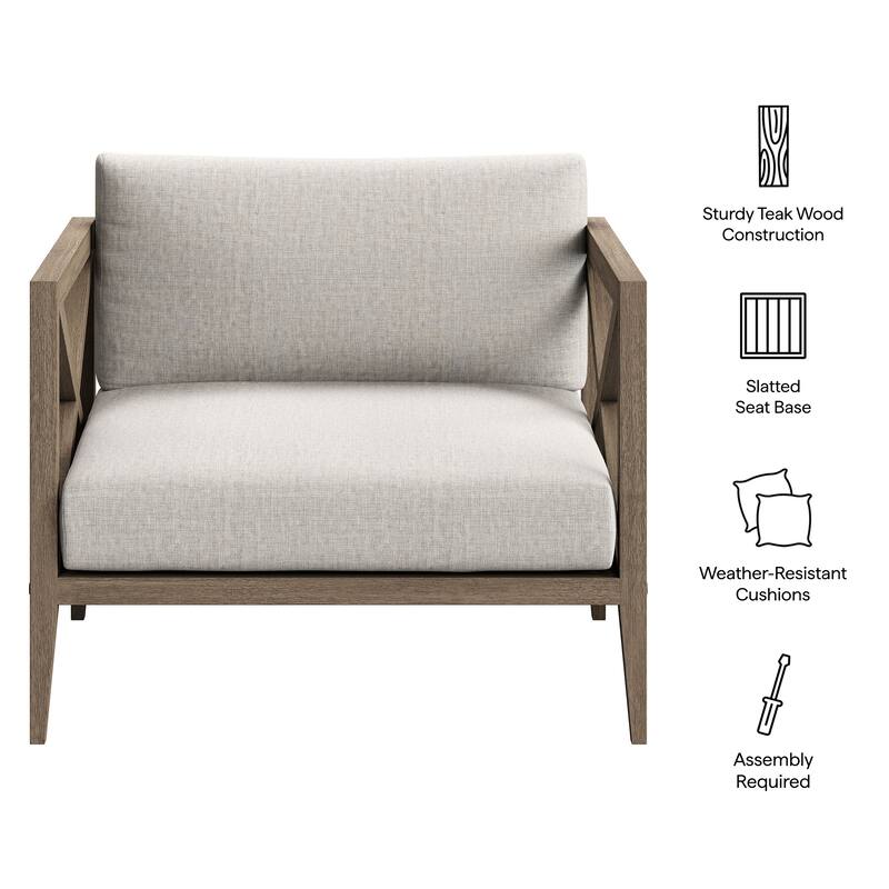 Northlake Outdoor Patio Teak Armchair