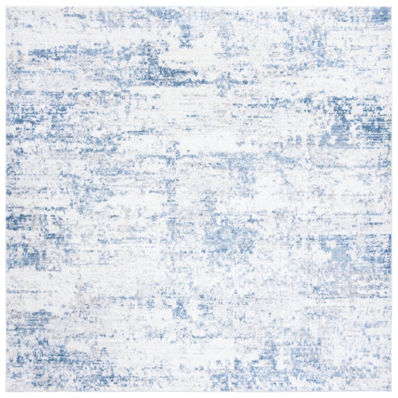 SAFAVIEH Amelia Modern Abstract Rug - 6'7" Square - Ivory/Blue - Square