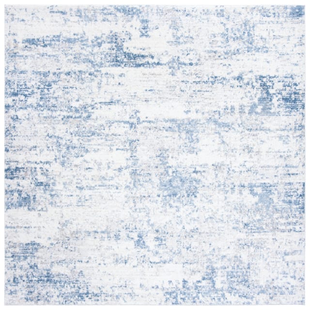 SAFAVIEH Amelia Modern Abstract Rug - 3' x 3' Square - Ivory/Blue