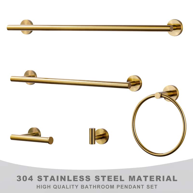 WOWOW 6-Piece Bath Hardware Set with Mounting Hardware