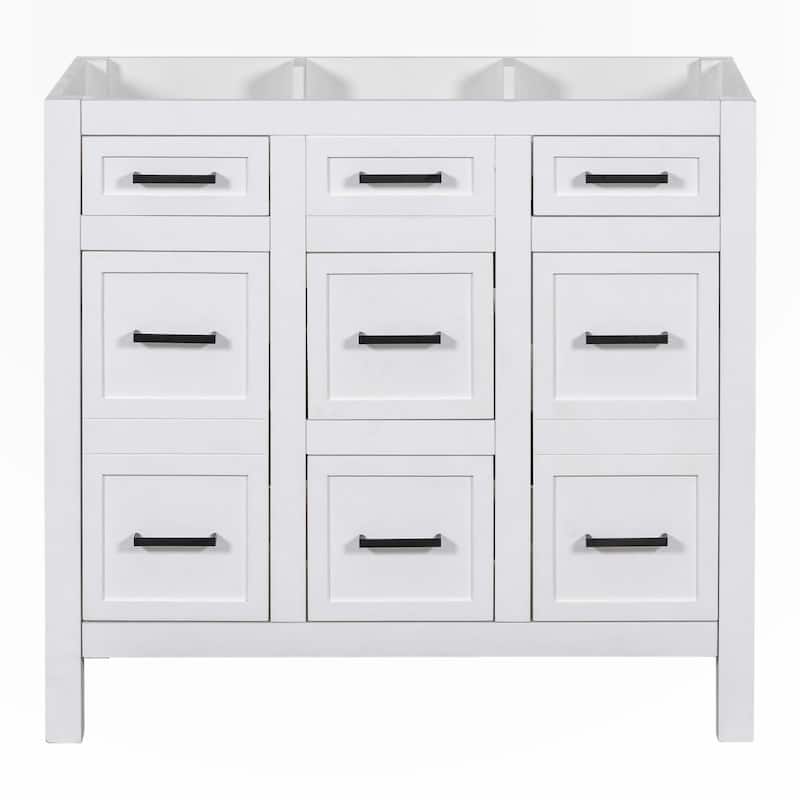36" Black Bathroom Vanity(Sink not included)