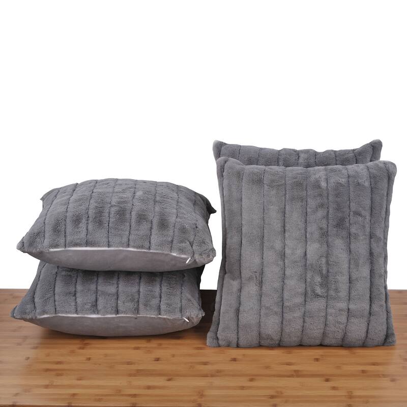 Serenta SuperMink Solid Color Throw Pillow Shell Cushion Cover Set