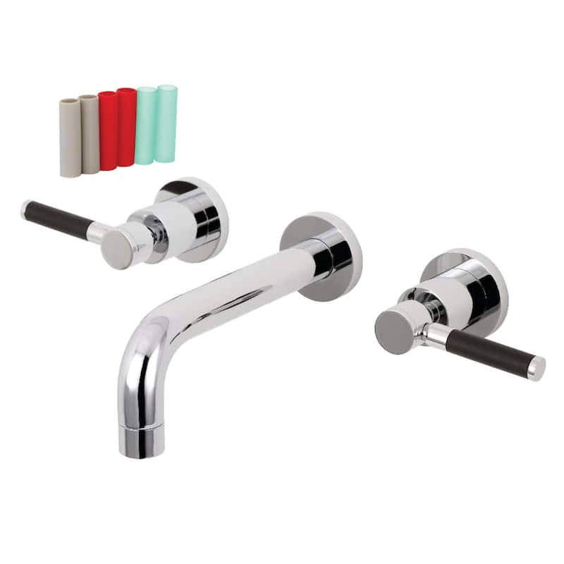 Kingston Brass Concord 1.2 GPM Wall Mounted Widespread Bathroom Faucet