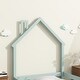 preview thumbnail 5 of 5, Floor Bed Frame w/ Fences, Twin Size Pine Wood Platform Floor Bed w/ House-shaped Headboard for Girls, Boys Bedroom, Light Green