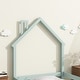 preview thumbnail 33 of 33, Twin Size Wood bed with House-shaped Headboard Floor bed with Fences