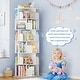 preview thumbnail 36 of 102, 4/5/6 Tiers Round Rotating Bookcase, Revolving Floor Standing Bookshelf Corner Organizer Display