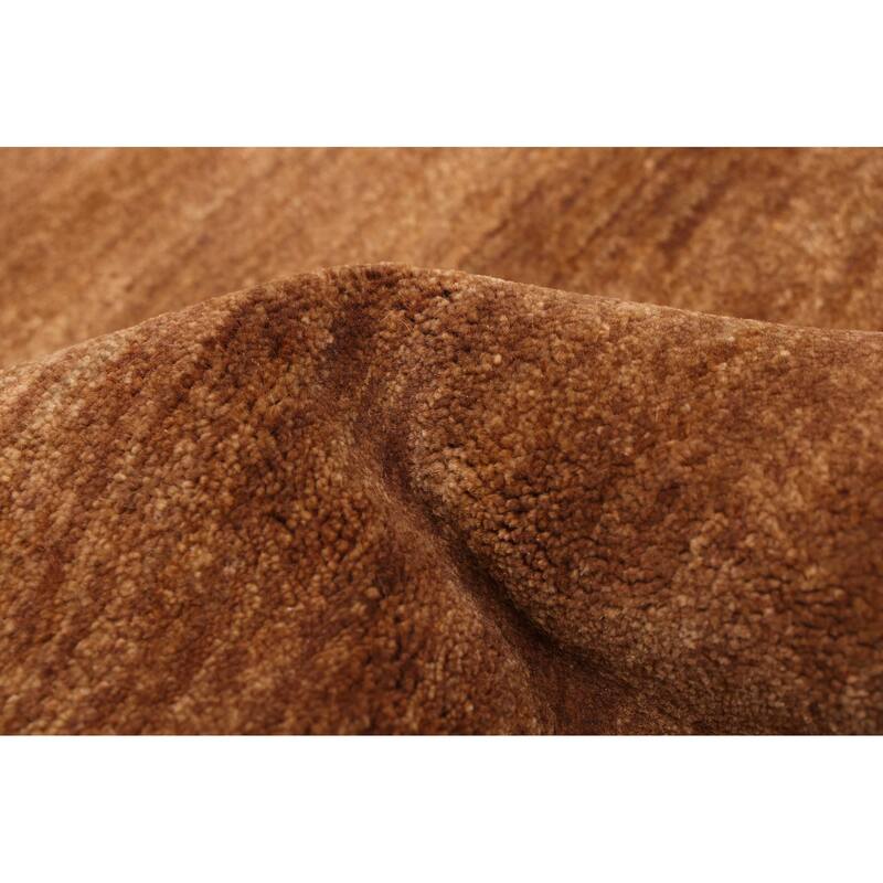 ECARPETGALLERY Hand-knotted Pak Finest Gabbeh Brown Wool Rug - 4'0 x 6'0