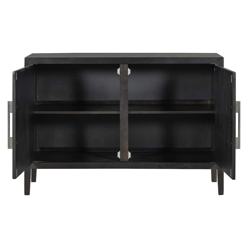 Wooden Cabinet with 2 Metal handles and 2 Doors