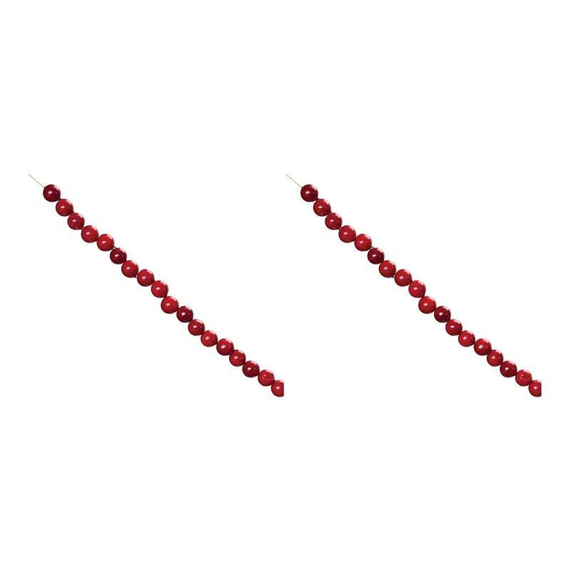 Cranberry Artificial Christmas Garlands - 6' x 0.5" - Unlit - Set of 2
