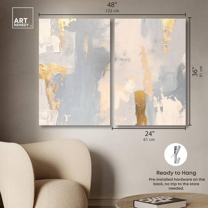 Gilded Driftwood II Canvas Set of 2 by Art Remedy, Gallery Wrapped