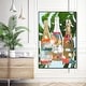 preview thumbnail 18 of 62, "Tropical Champagne Bottles", Tropical Bubbly Bottles Glam Gold Framed Canvas Wall Art Print for Dining Room