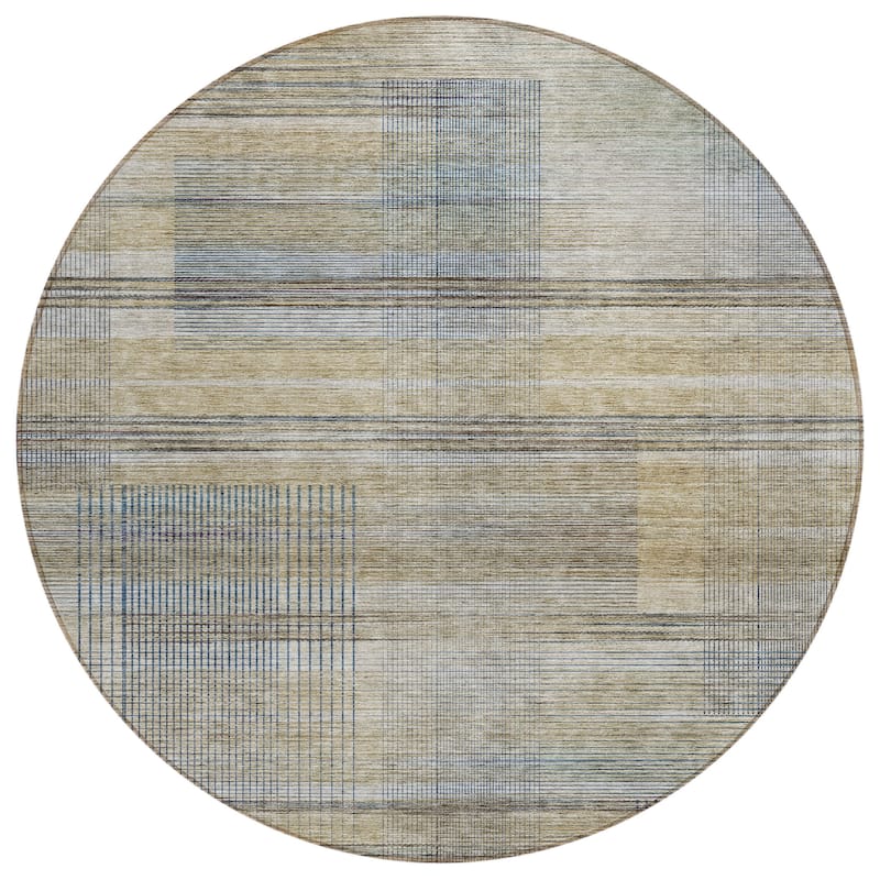 Machine Washable Indoor/ Outdoor Chantille Contemporary Imprints Rug
