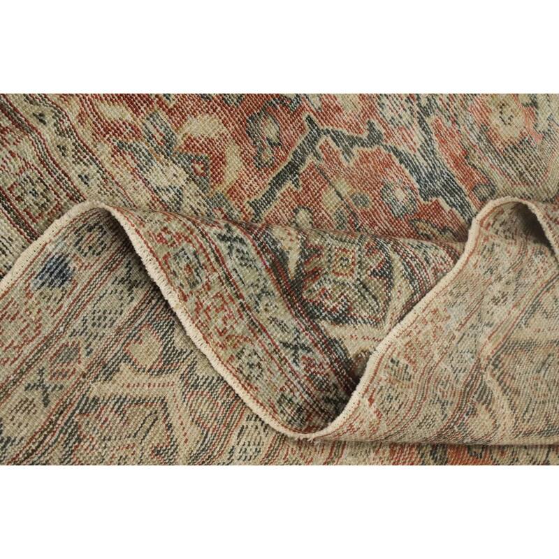Hand Knotted Oriental 100% Wool Carpet Traditional All-Over Oranges & Rust Sultanabad Area Rug - 11' 9'' X 8' 10''
