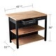 preview thumbnail 9 of 9, SEI Furniture Copper Grove Berhill Black Wood Kitchen Island and Stool 3-piece Set